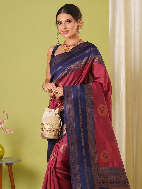 Banarasi Silk Saree With Blouse Piece