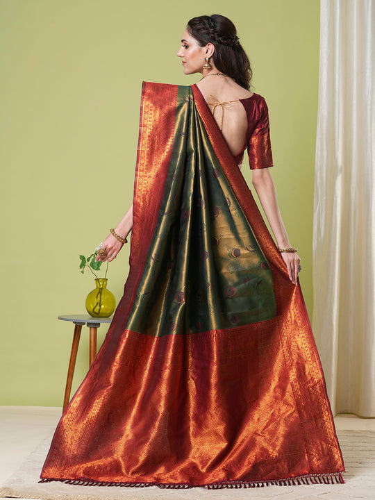 Banarasi Silk Saree With Blouse Piece