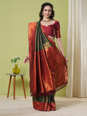 Banarasi Silk Saree With Blouse Piece