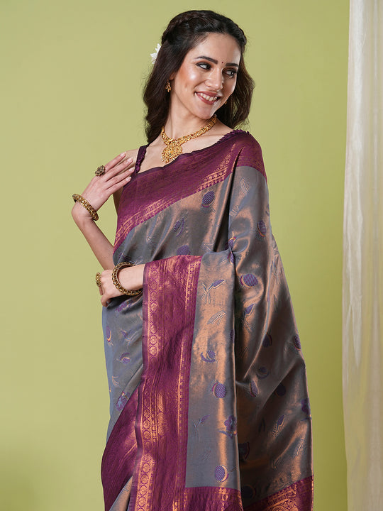Banarasi Silk Saree With Blouse Piece