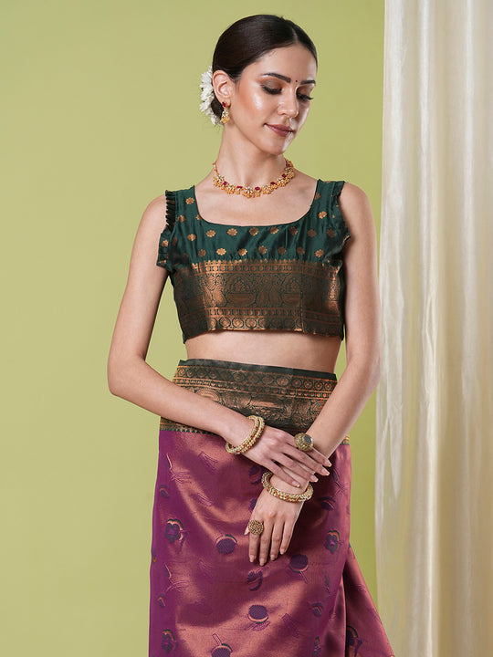 Banarasi Silk Saree With Blouse Piece