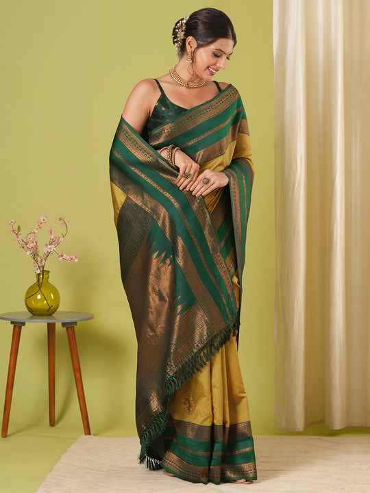 Banarasi Silk Saree With Blouse Piece