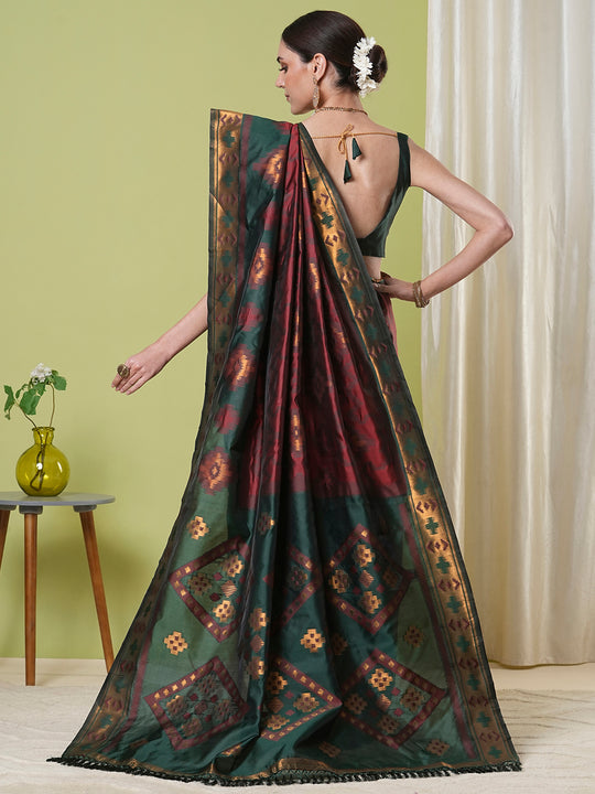 Banarasi Silk Saree With Blouse Piece