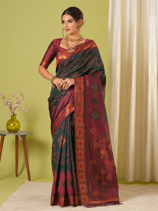 Banarasi Silk Saree With Blouse Piece