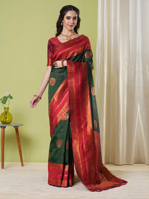Banarasi Silk Saree With Blouse Piece