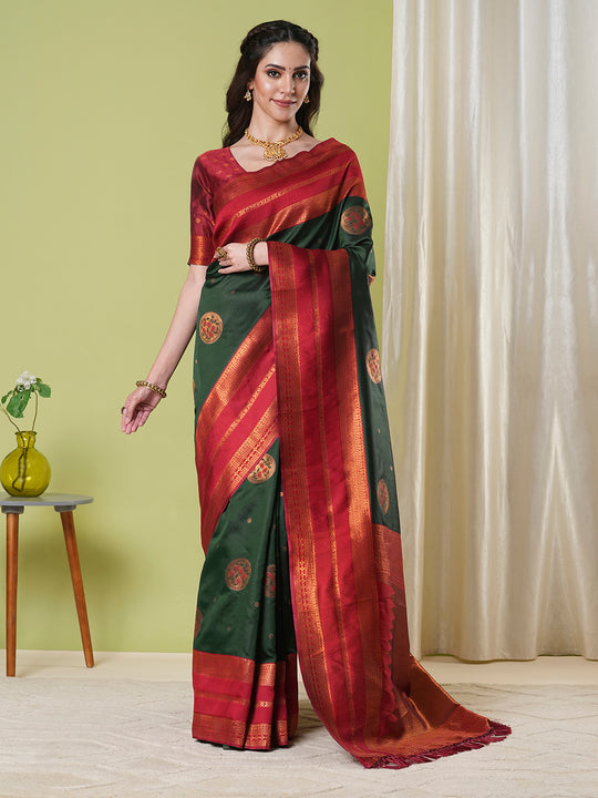 Banarasi Silk Saree With Blouse Piece