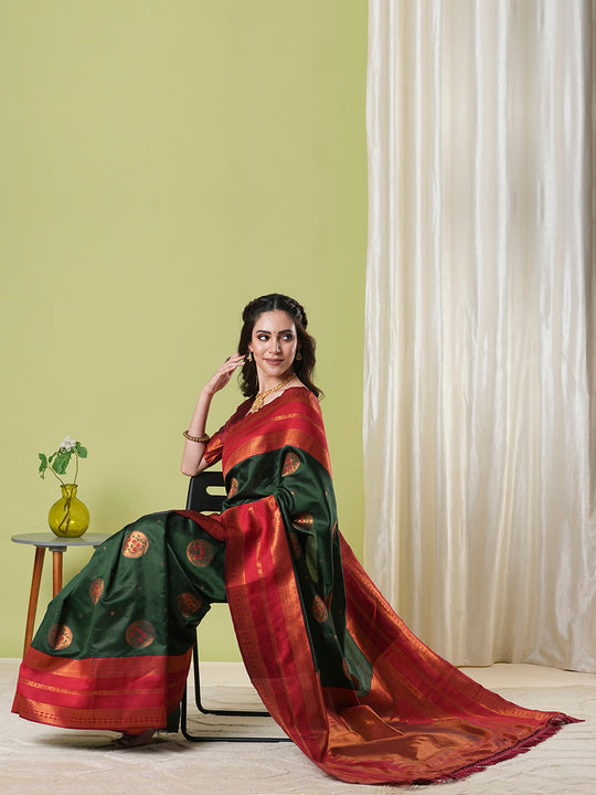 Banarasi Silk Saree With Blouse Piece
