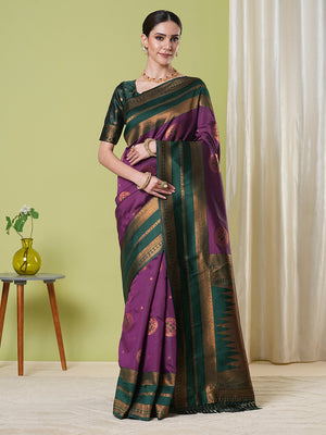 Banarasi Silk Saree With Blouse Piece