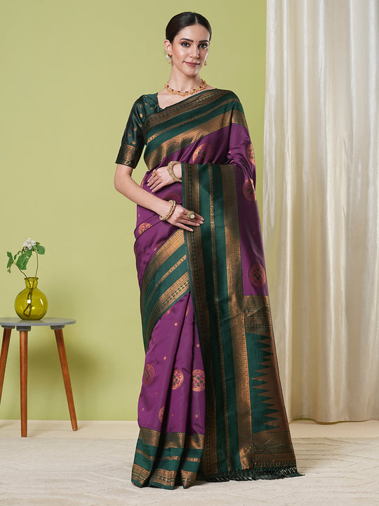 Banarasi Silk Saree With Blouse Piece