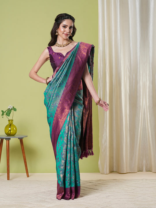 Banarasi Silk Saree With Blouse Piece