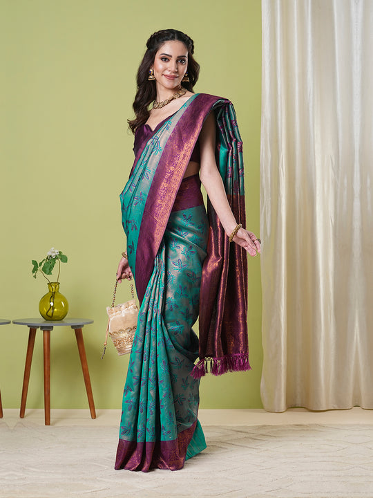 Banarasi Silk Saree With Blouse Piece