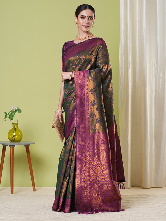 Banarasi Silk Saree With Blouse Piece