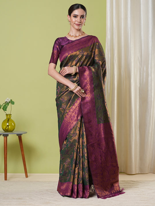 Banarasi Silk Saree With Blouse Piece