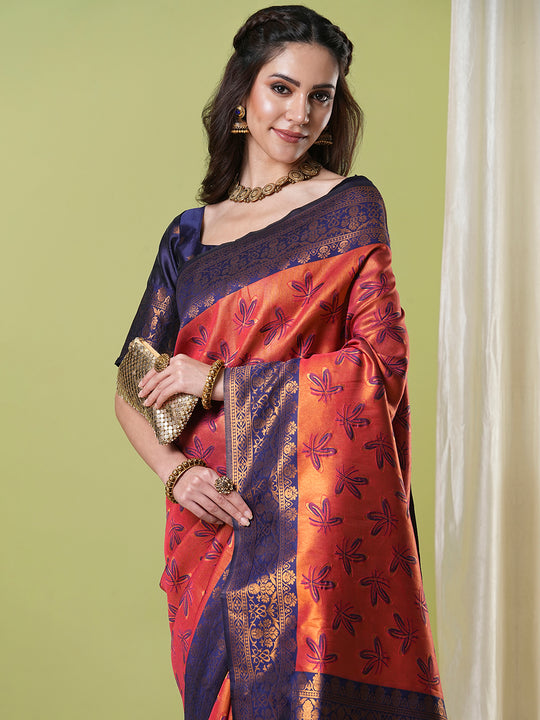 Banarasi Silk Saree With Blouse Piece