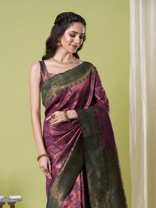 Banarasi Silk Saree With Blouse Piece