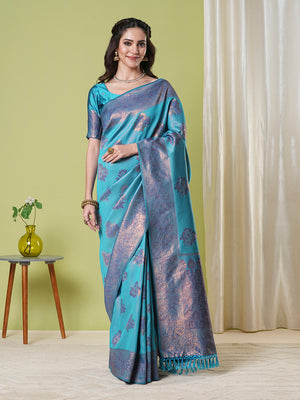 Banarasi Silk Saree With Blouse Piece