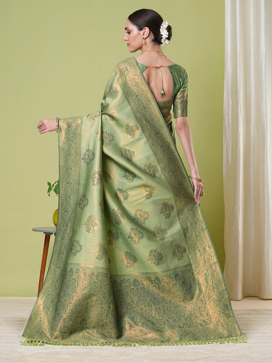 Banarasi Silk Saree With Blouse Piece