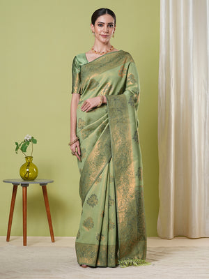Banarasi Silk Saree With Blouse Piece