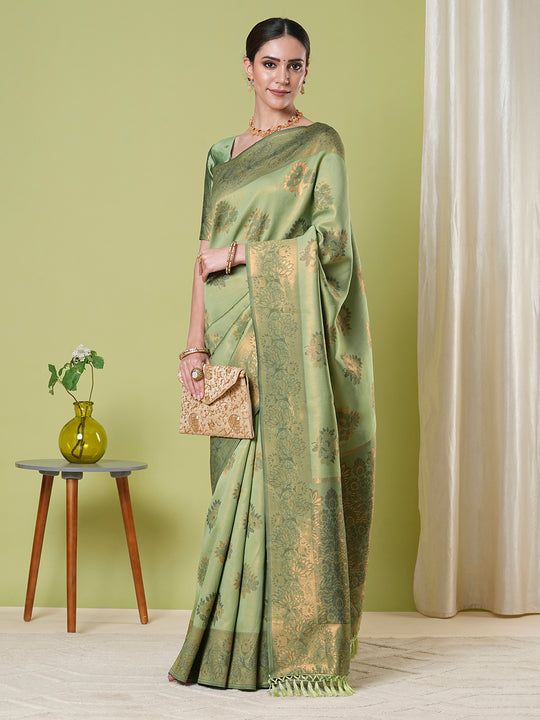 Banarasi Silk Saree With Blouse Piece