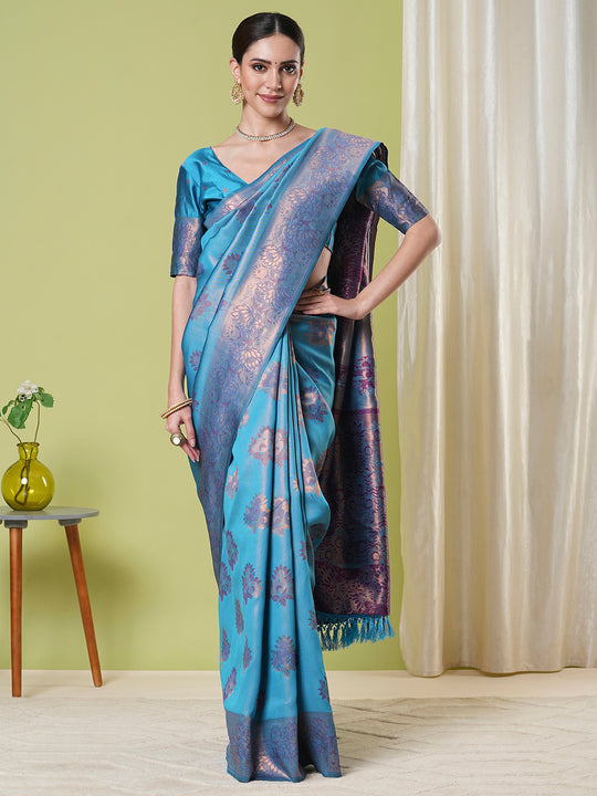 Banarasi Silk Saree With Blouse Piece