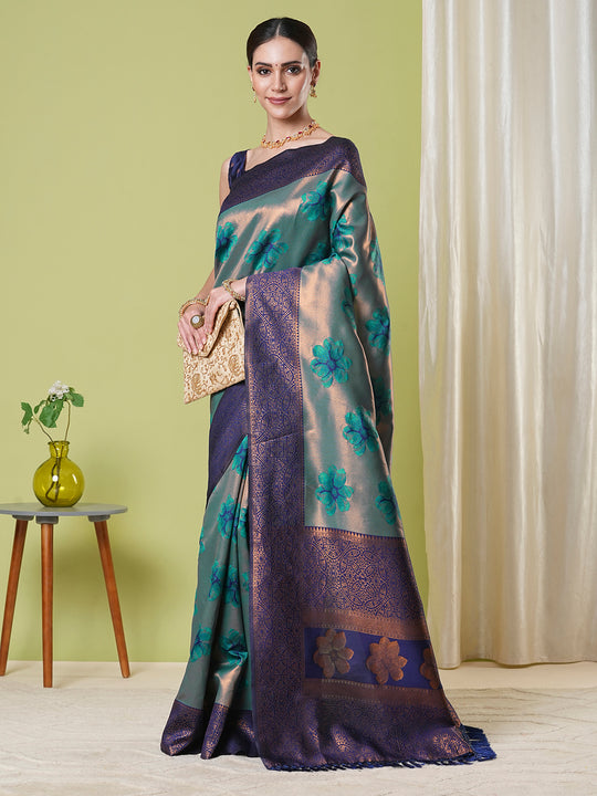 Banarasi Silk Saree With Blouse Piece