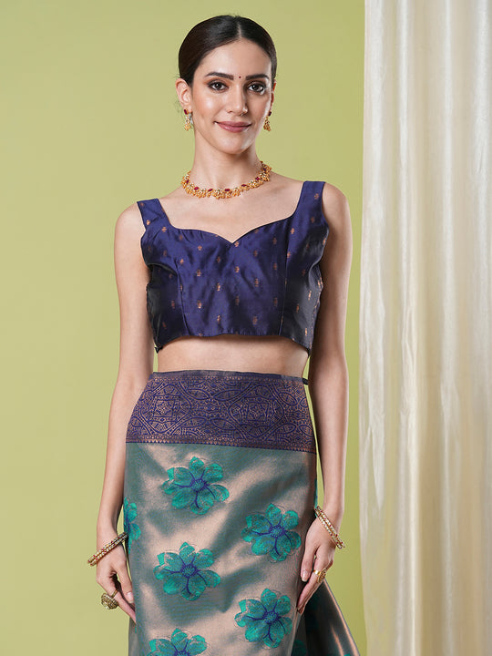 Banarasi Silk Saree With Blouse Piece