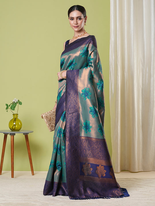 Banarasi Silk Saree With Blouse Piece