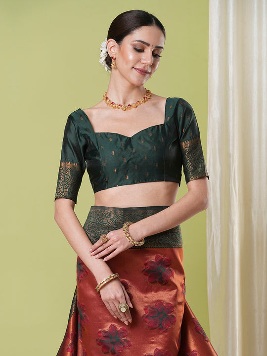 Banarasi Silk Saree With Blouse Piece