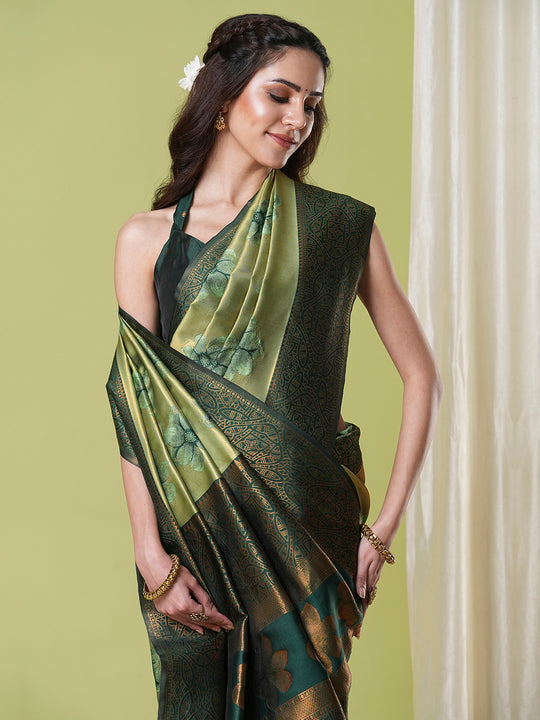 Banarasi Silk Saree With Blouse Piece