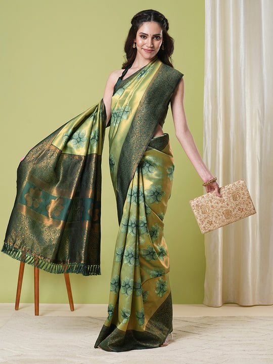 Banarasi Silk Saree With Blouse Piece