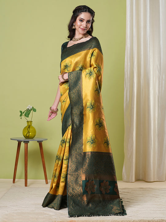 Banarasi Silk Saree With Blouse Piece