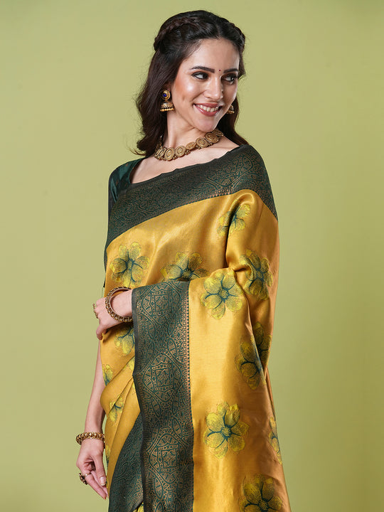 Banarasi Silk Saree With Blouse Piece