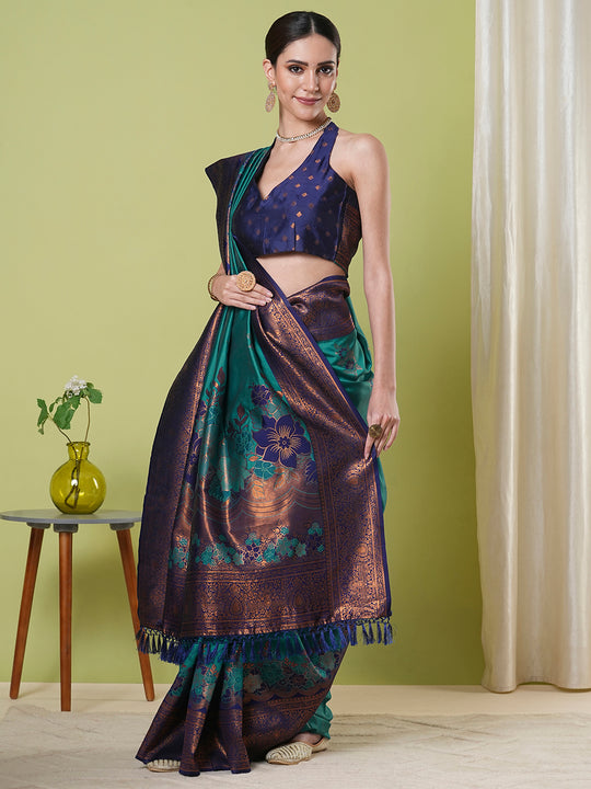 Banarasi Silk Saree With Blouse Piece