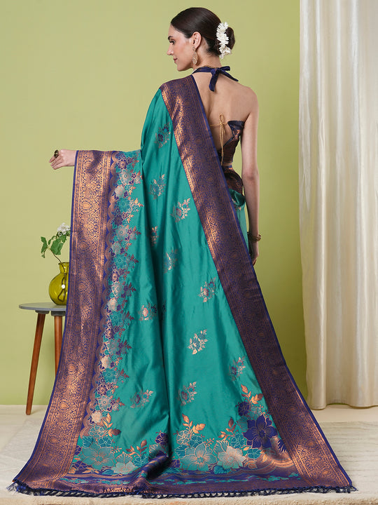 Banarasi Silk Saree With Blouse Piece