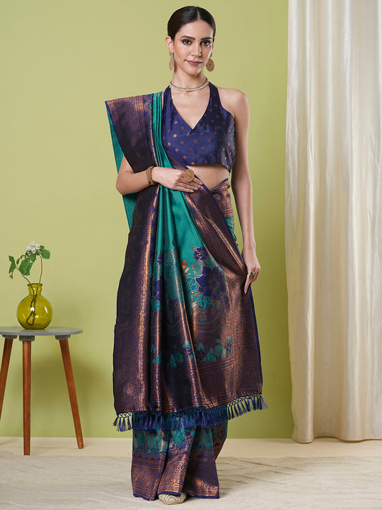 Banarasi Silk Saree With Blouse Piece