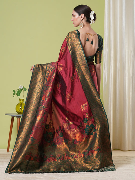 Banarasi Silk Saree With Blouse Piece