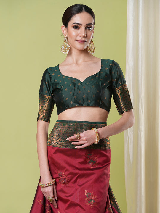 Banarasi Silk Saree With Blouse Piece