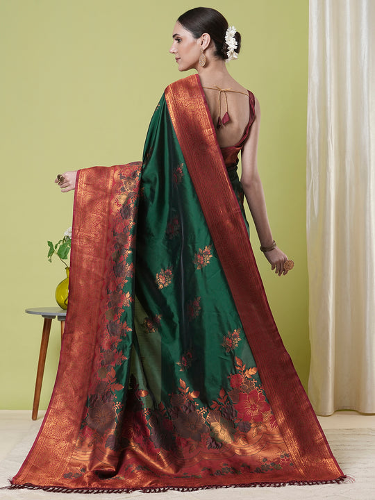 Banarasi Silk Saree With Blouse Piece