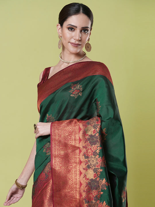 Banarasi Silk Saree With Blouse Piece