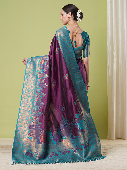 Banarasi Silk Saree With Blouse Piece