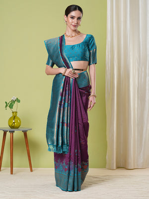 Banarasi Silk Saree With Blouse Piece