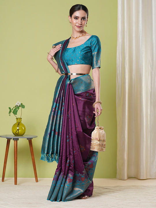 Banarasi Silk Saree With Blouse Piece
