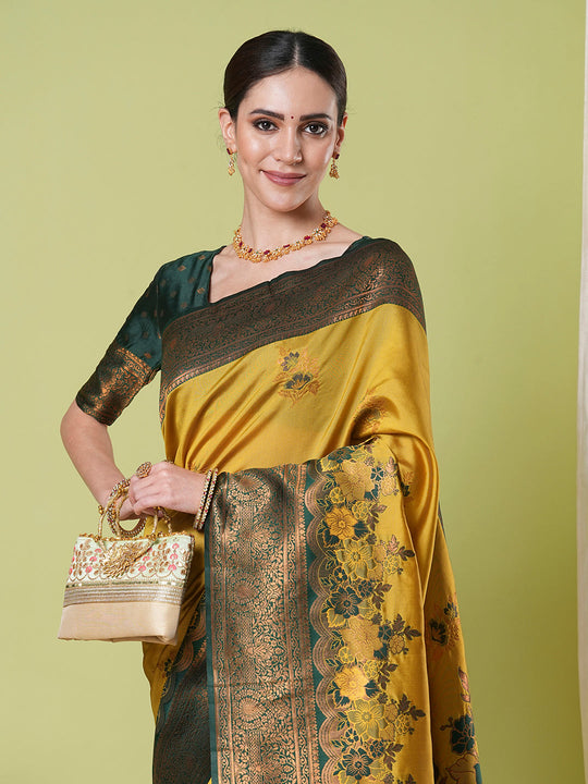 Banarasi Silk Saree With Blouse Piece