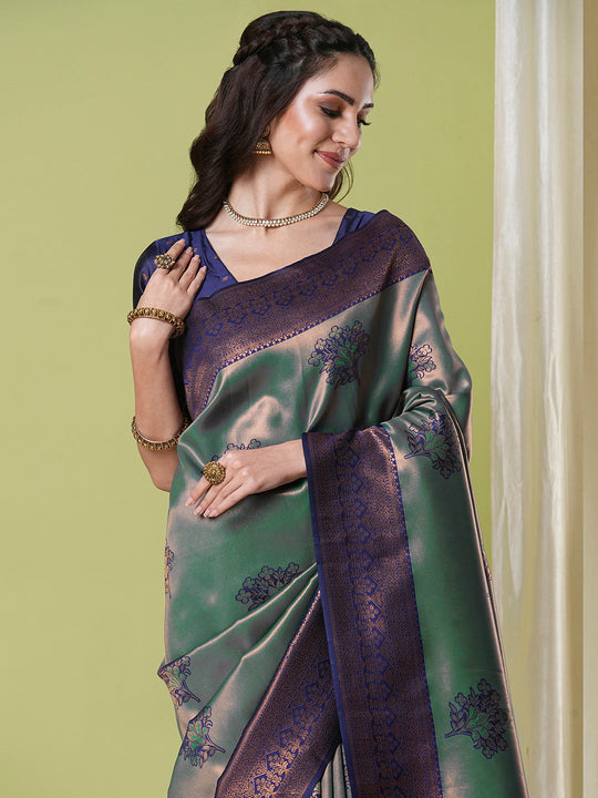 Banarasi Silk Saree With Blouse Piece