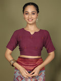 Teal Lichi Silk Saree With Blouse Piece
