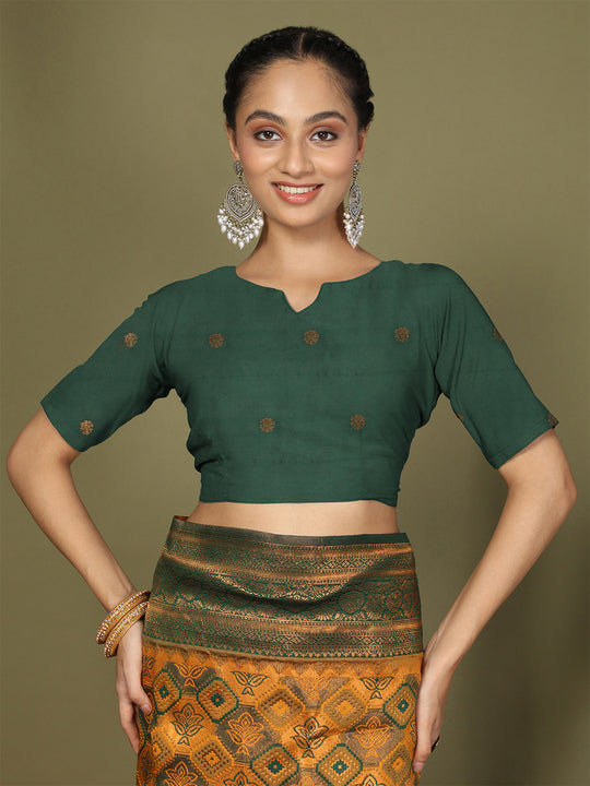 Yellow Lichi Silk Saree With Blouse Piece