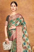 Deep Green Organza Saree