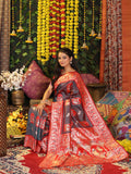 Grey Silk Saree With Blouse Piece