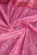 Pink Silk Saree With Blouse Piece