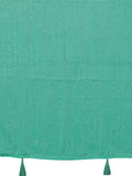 Teal Satin Silk Saree With Blouse Piece